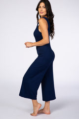 Navy Blue Sleeveless Jumpsuit