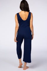 Navy Blue Sleeveless Jumpsuit