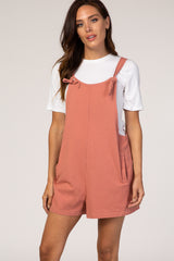 Pink Adjustable Strap Short Overalls