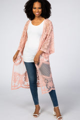 Light Pink Mesh Lace Cover Up