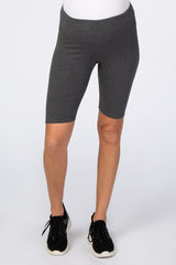 Charcoal Maternity Biker Short