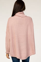Mauve Cowl Neck Knit Sweater