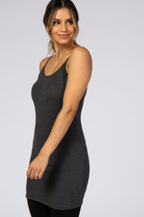 Charcoal Fitted Tunic Cami