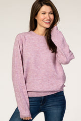 Lavender Brushed Knit Sweater