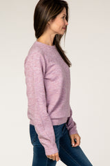 Lavender Brushed Knit Sweater