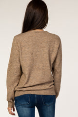 Mocha Brushed Knit Sweater