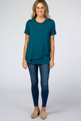 Jade Short Sleeve Curved Hem Nursing Top