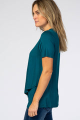 Jade Short Sleeve Curved Hem Nursing Top