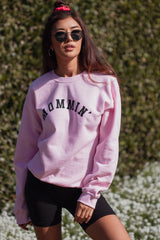 Light Pink "MOMMIN" Graphic Sweatshirt