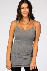 Heather Grey Fitted Maternity Tunic Cami