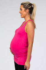 Fuchsia Fitted Maternity Tank Top