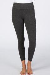 Charcoal Foldover Waistband Leggings