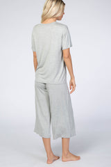 Heather Grey V-Neck Sleep Set