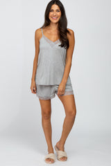 Heather Grey Lace Trim Sleep Set