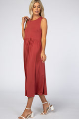 Rust Wide Leg Crop Jumpsuit