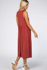 Rust Wide Leg Crop Jumpsuit