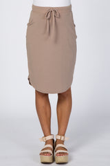 Light Mocha Maternity Skirt