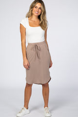 Light Mocha Maternity Skirt