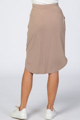 Light Mocha Maternity Skirt