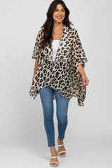 Ivory Leopard Print Cover Up