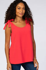 Coral Knot Accent Sleeveless Top