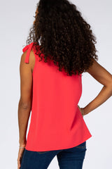 Coral Knot Accent Sleeveless Top