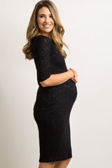 Black Lace Maternity Dress
