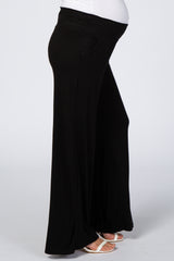 Black Smocked Waist Maternity Pants