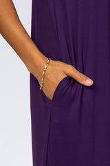 Purple Side Slit Maxi Dress
