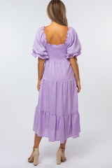 Lavender Smocked Tiered Dress