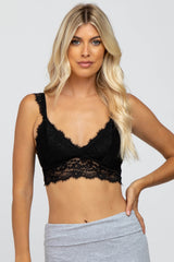 Black Eyelash Lace Maternity Bralette