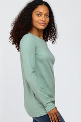 Mint Fitted Long Sleeve Tee