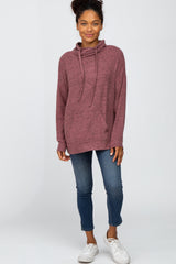 Mauve Cowl Neck Sweatshirt