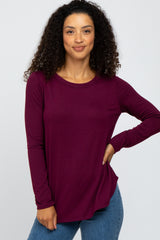 Plum Basic Long Sleeve Top
