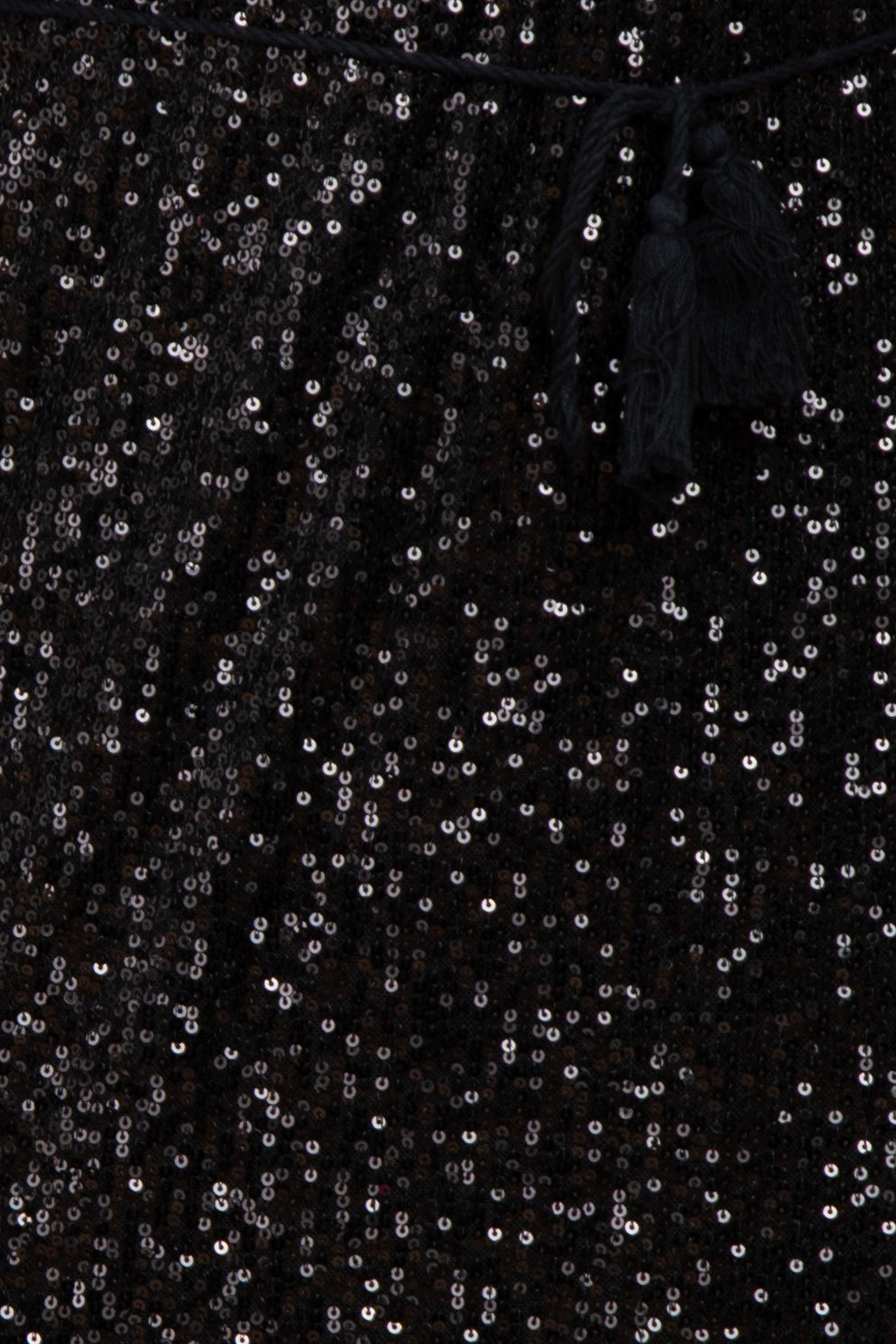 Black Sequin Short Sleeve Maxi Dress