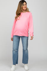 Pink Long Sleeve Maternity Top