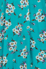 Teal Floral Maxi Dress