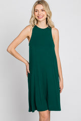 Emerald Green Sleeveless Basic Dress
