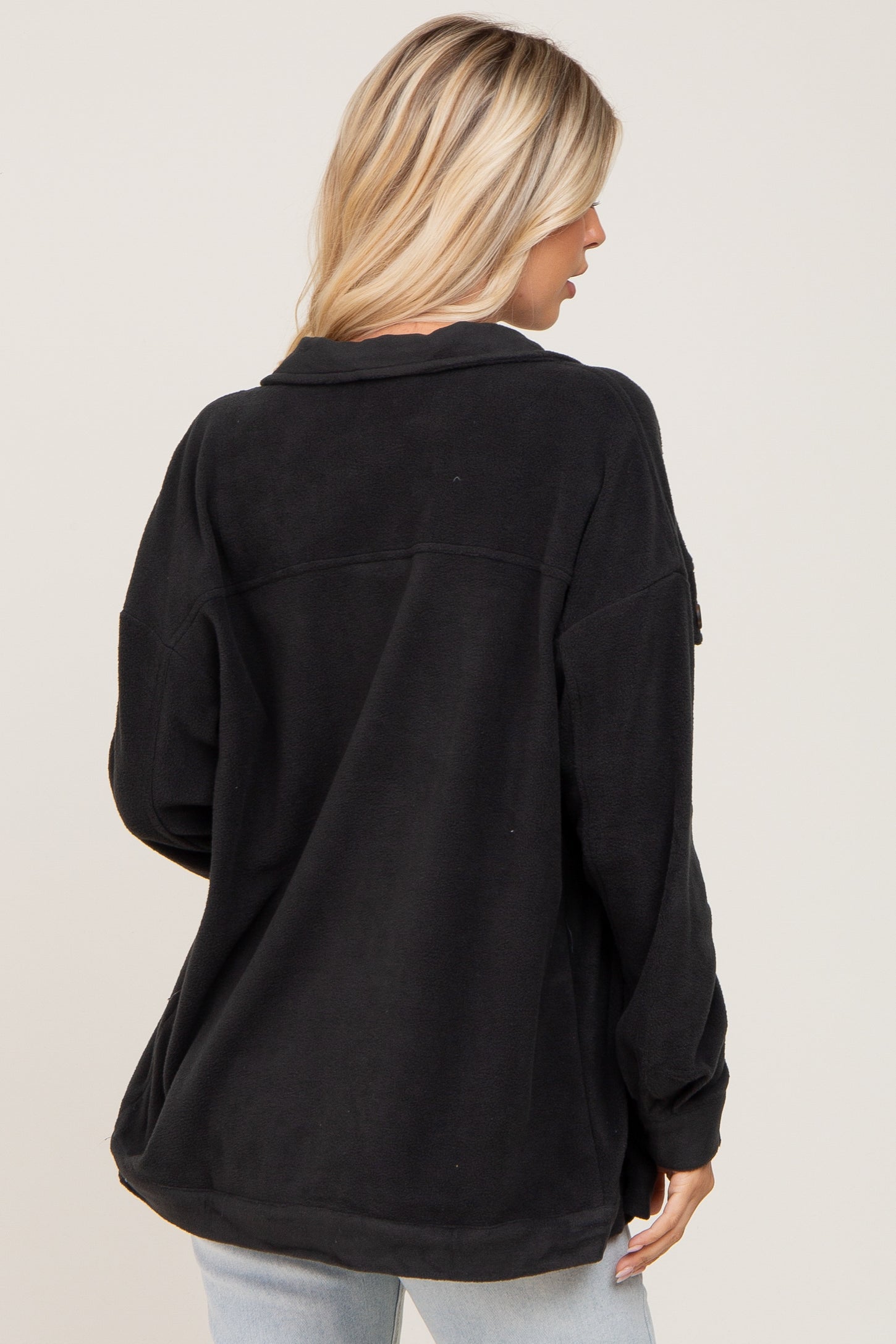 Charcoal Fleece Shirt Jacket