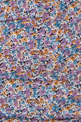 Violet Floral One Shoulder Fitted Ruched Dress