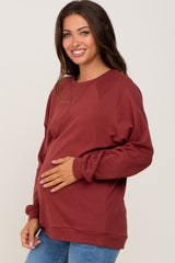 Rust Long Sleeve Maternity Top