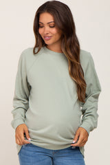 Mint Green Long Sleeve Maternity Top