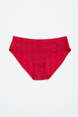 Red Ribbed Seamless Maternity Underwear