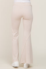 Taupe Terry Flare Maternity Lounge Pants