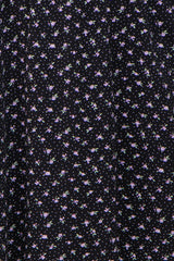 Black Floral Square Neck Plus Dress