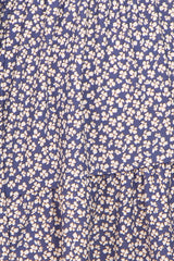 Navy Floral Long Sleeve Tiered Maternity Dress