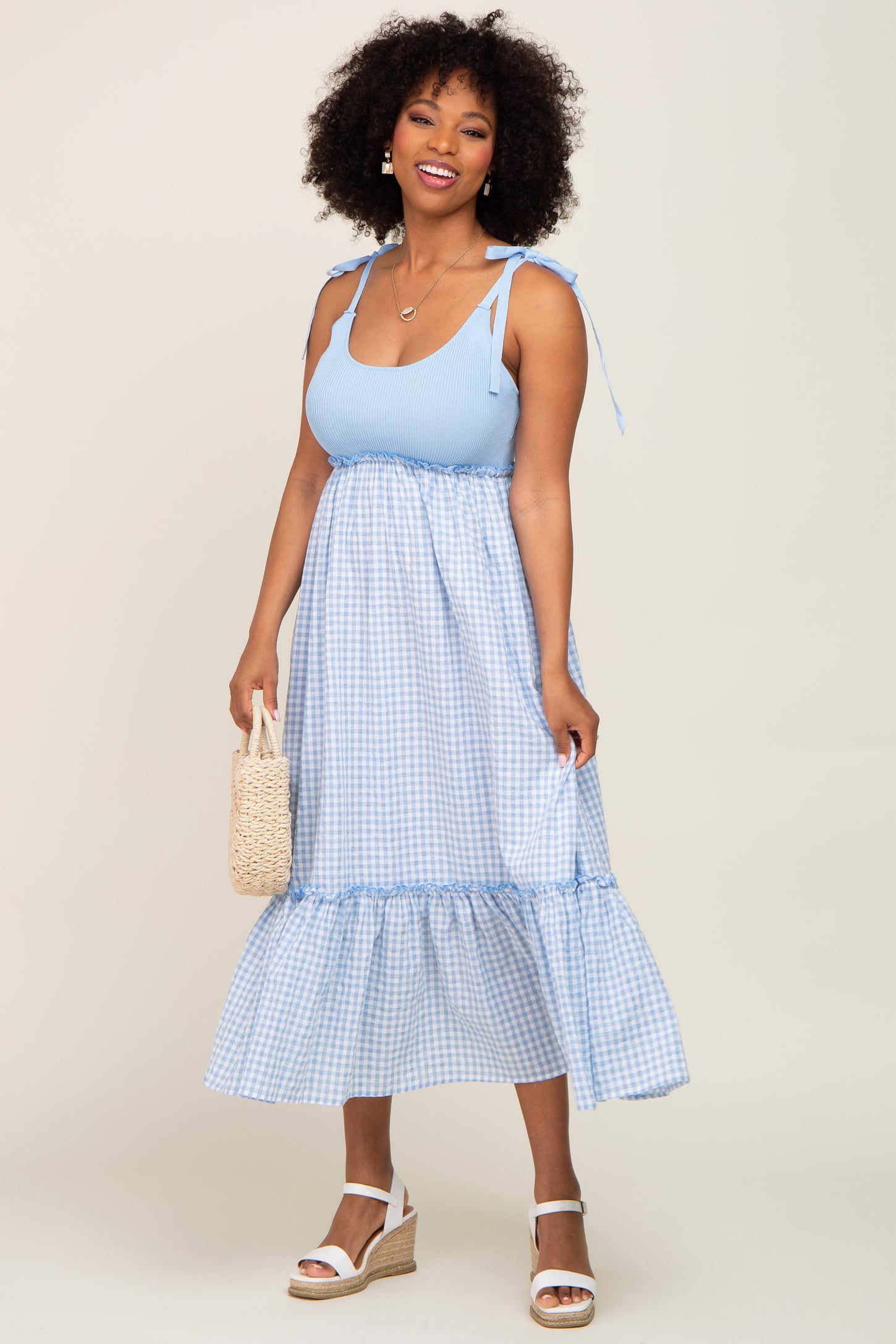 Red Gingham Maternity Gingham Dress Ebossy Gingham Long Dress Women's Shirred Spaghetti Straps Casual Plaid Ruffles Red Gingham Maternity Gingham Dress Ebossy Gingham Long Dress Women's Shirred Spaghetti Straps Casual Plaid Ruffles
