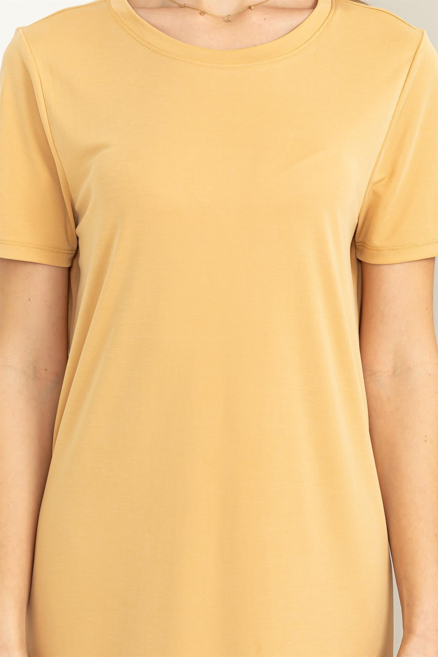 Yellow Midi T-Shirt Dress