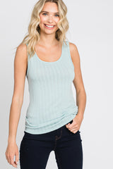 Mint Knit Sleeveless Maternity Top