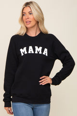 Black Mama Graphic Maternity Pullover Sweatshirt